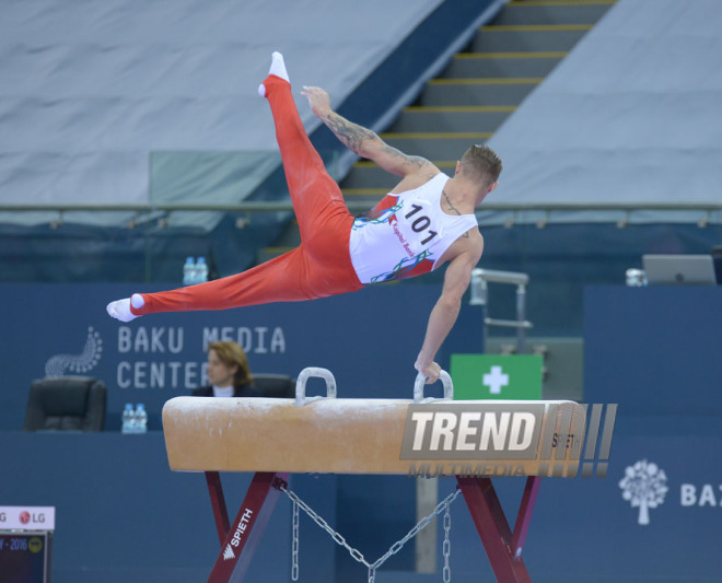 Bakıda idman gimnastikası üzrə Dünya Kuboku yarışlarının ilk günü start götürüb. Azərbaycan, 19 fevral, 2016